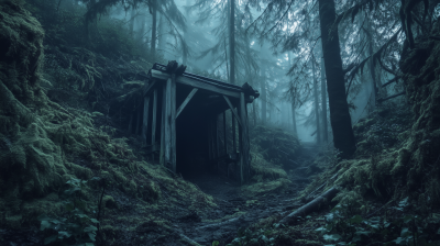 Abandoned Mine in Dark Forest