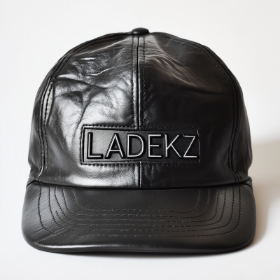 Black Leather Baseball Hat
