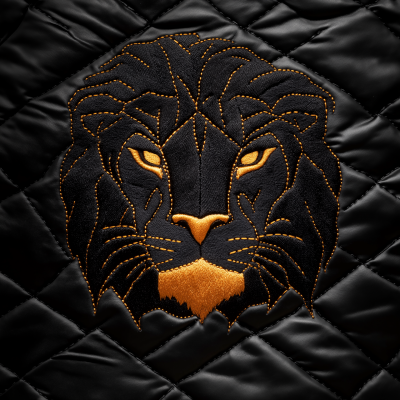 Stylized Lion Embroidery