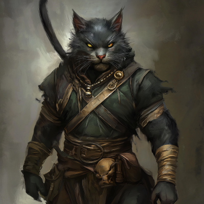 Half Catfolk Half Orc Beastmaster