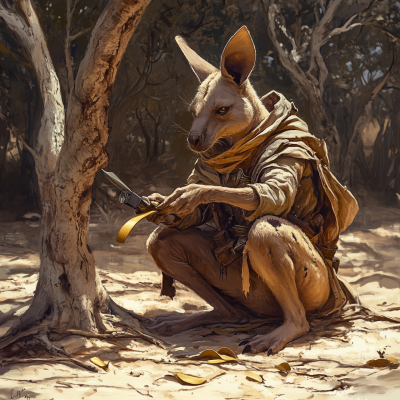 Kangaroo Folk in the Desert