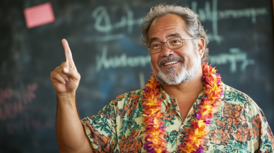 Hawaiian Teacher in Classroom