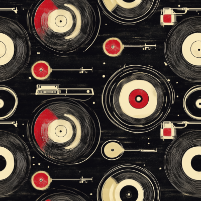 Boho Record Player Pattern