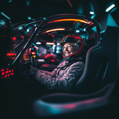Granny in Racing Simulator