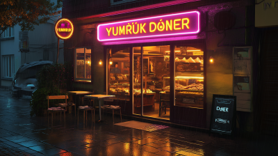 Nighttime Kebab Shop