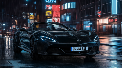 Classic Black Super Sports Car