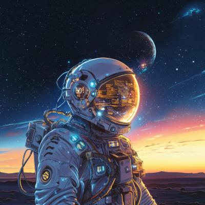 Modern Developer Astronaut Avatar