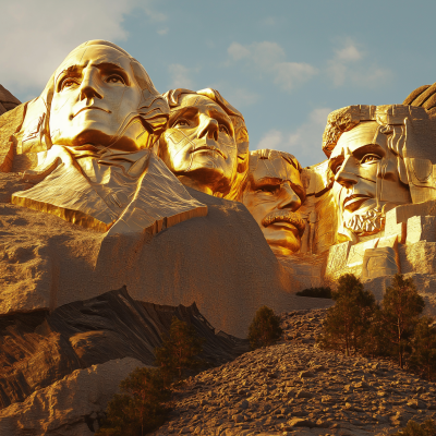 Golden Mount Rushmore