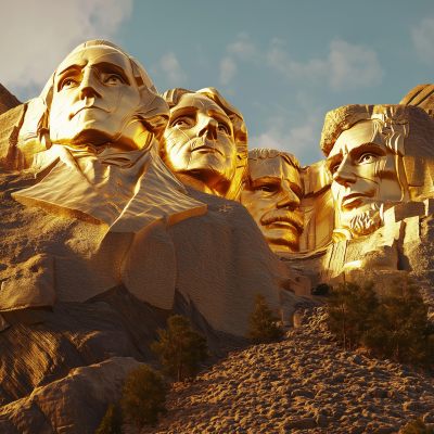 Golden Mount Rushmore