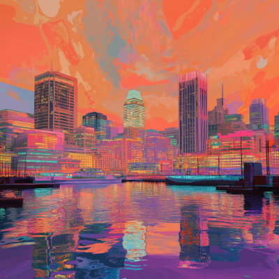 AI-Enhanced Baltimore Skyline