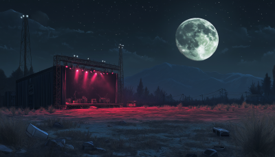 Abandoned Concert at Night