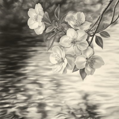 Cherry Blossoms in Hyper Realism