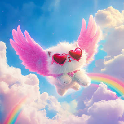 Colorful Flying Kitty