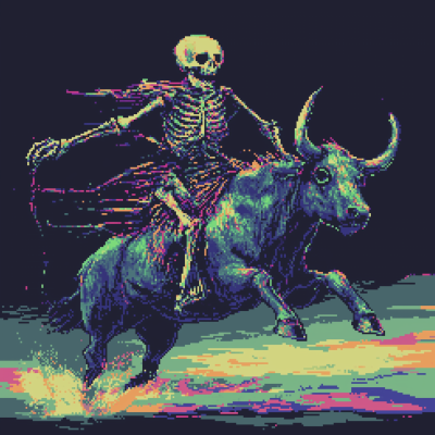 Glitch Art Skeleton