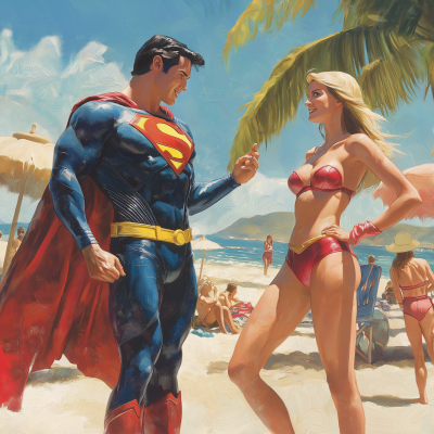 Superman at the Beach