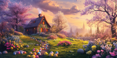 Magical Easter Landscape