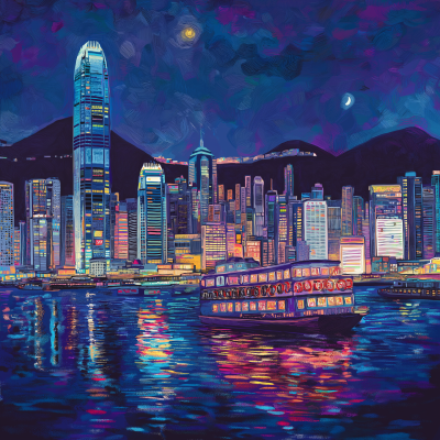 Hong Kong Harbour Night View