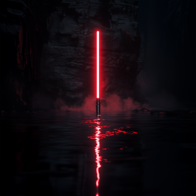 Red Lightsaber Reflection