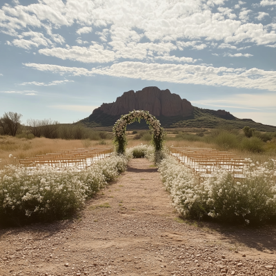 Monochromatic Wedding Ceremony
