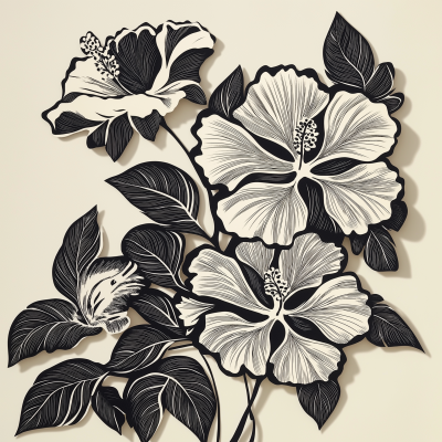 Hibiscus Stickers Collage