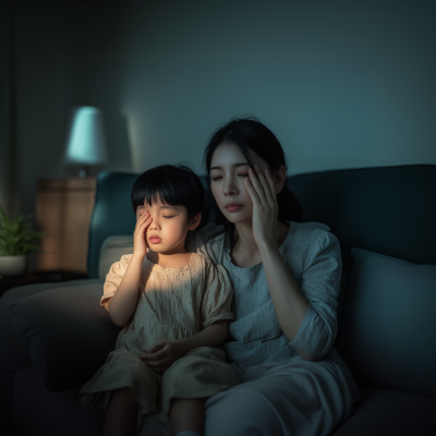 Mother and Child Relaxing