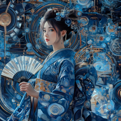 Elegant Kimono Beauty