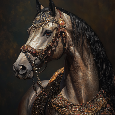 Regal Arabian Horse Portrait