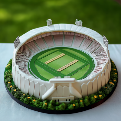 Cricket Pitch Cake Design