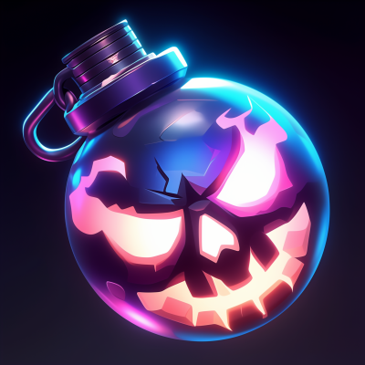 Glowing Skull Bomb Icon