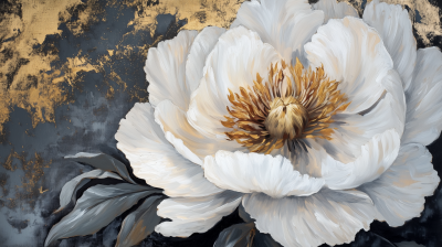 Vintage Peony Painting
