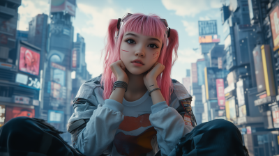 Cyberpunk Girl in Tokyo