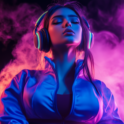 Neon Gamer Girl