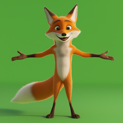 Animated Fox Character