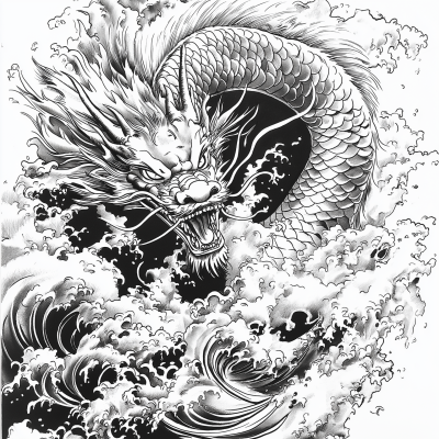 Dragon and Wave