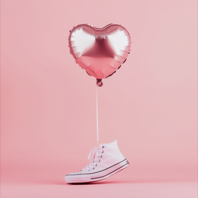 Heart Balloon with Converse