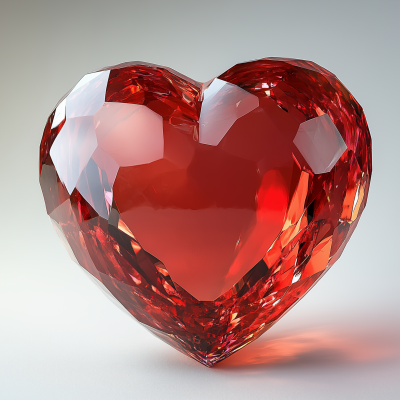 Red Crystal Heart