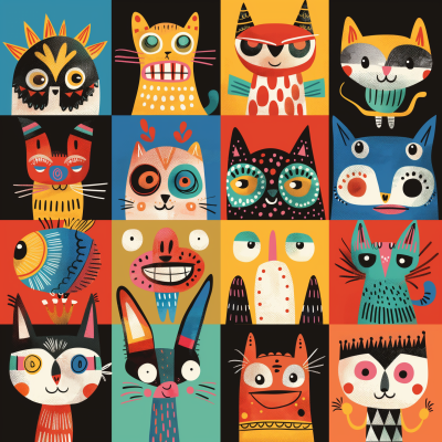 Cute Fun Folklore Art Print Assortment