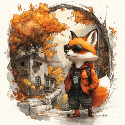 Cozy Fox in Sunglasses
