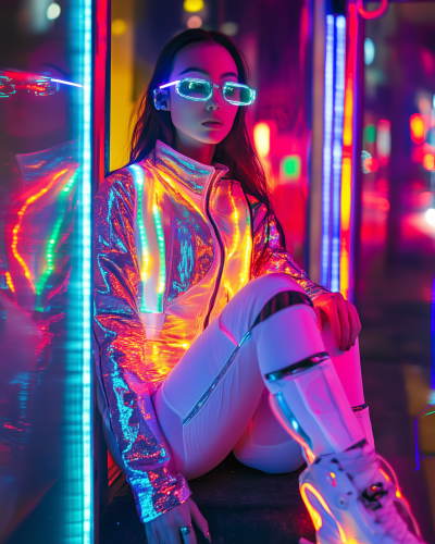 Futuristic Fashion in Urban Setting