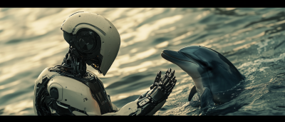 Robot and Dolphin Love