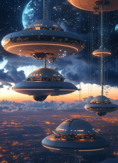 Futuristic Flying Saucer Homes