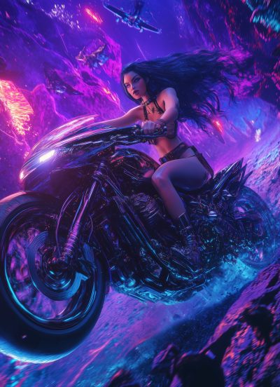 Neon Time Travel Adventure