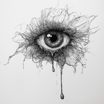 Abstract Flower Sketch