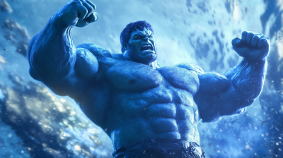 Dramatic Blue Hulk