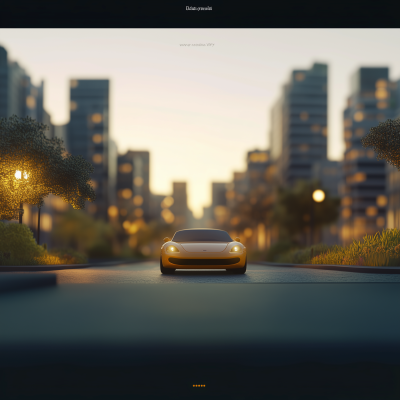 Realistic Car in City