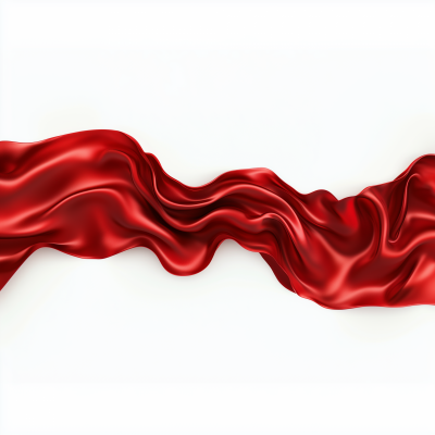 Red Silk Fabric Wave