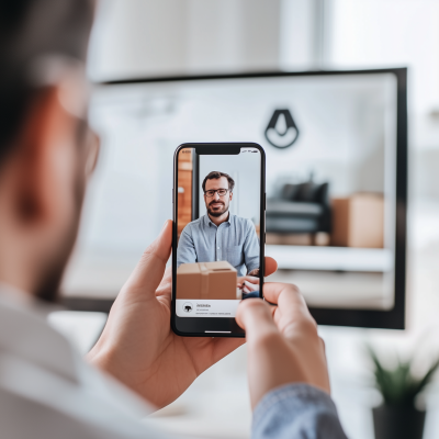 Watching Testimonial on Smartphone