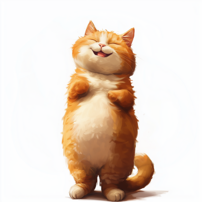 Drunk Smiling Fat Cat