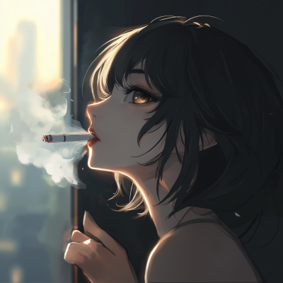 Anime Girl Smoking