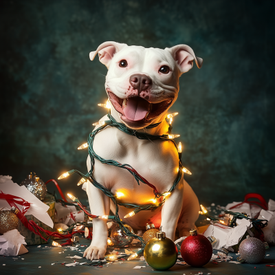 Festive Pit Bull